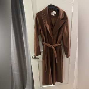 NWT Calvin Klein Chocolate Brown wool Coat